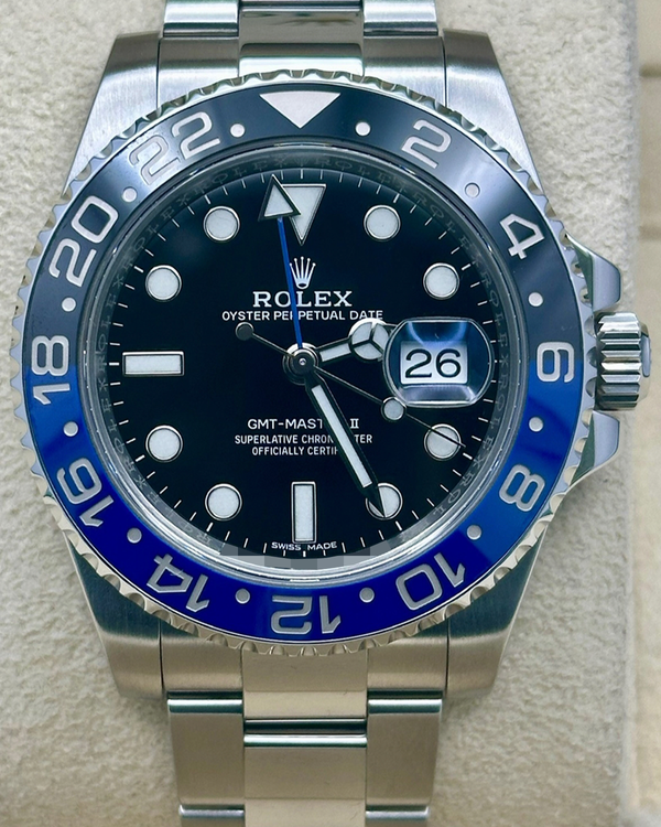 2017 Rolex GMT-Master II "Batman" 40MM Black Dial Oyster Bracelet (116710BLNR)