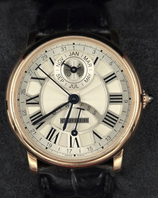 Cartier Rotonde De Cartier Perpetual Calendar 40.5MM Silver Dial Leather Strap (W1556217)