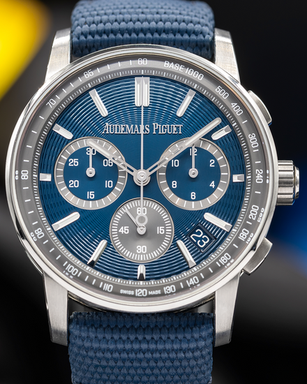 2025 Audemars Piguet Code 11.59 41MM Blue "Nuit" Dial Textile Strap (26393ST.OO.A348KB.01)