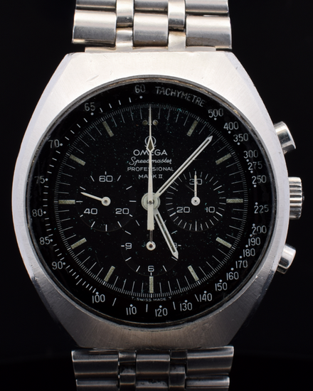 Omega Speedmaster Professional Mark II 42MM Black Dial Steel Bracelet (145.014)