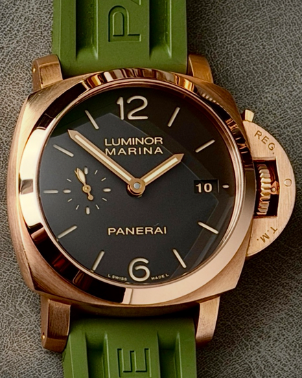Panerai Luminor Marina 1950 3 Days 42MM Brown Dial Rubber Strap (PAM00393)