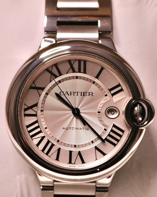 2017 Cartier Ballon Bleu XL 42MM Silver Dial Steel Bracelet (W69012Z4)