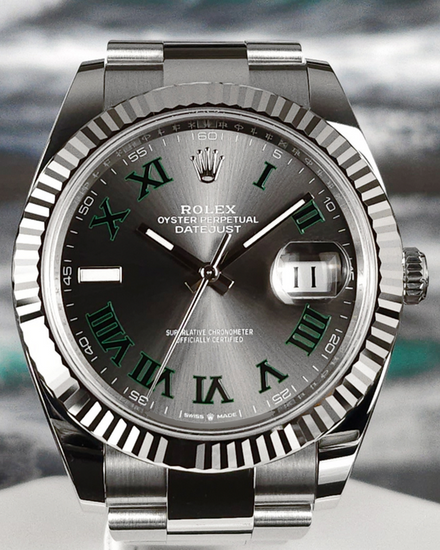 2025 Rolex Datejust "Wimbledon" 41MM Slate Dial Oyster Bracelet (126334)