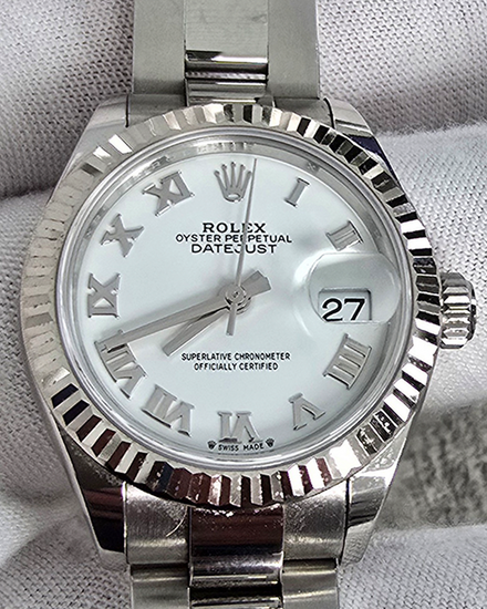 2024 Rolex Lady-Datejust 28MM White Dial Oyster Bracelet (279174)