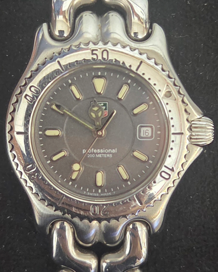 2000 Tag Heuer Professional 28MM Quartz Grey Dial Steel Bracelet (WG1313-2)
