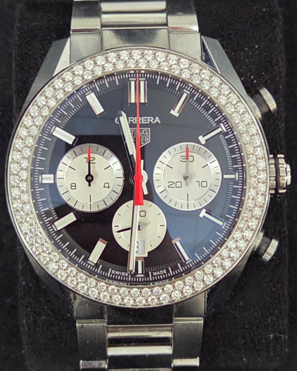2024 Tag Heuer Carrera 44MM Black Dial Steel Bracelet (CBN2A12.BA0643)