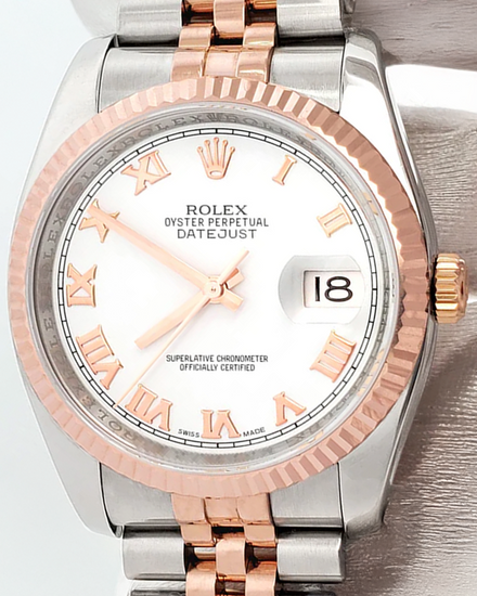 Rolex Datejust 36MM White Dial Two-Tone Jubilee Bracelet (116231)