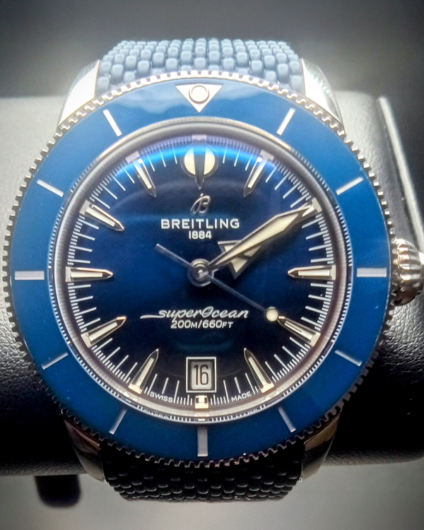 2025 Breitling Superocean Heritage B31 42MM Blue Dial Rubber Strap (AB3111)