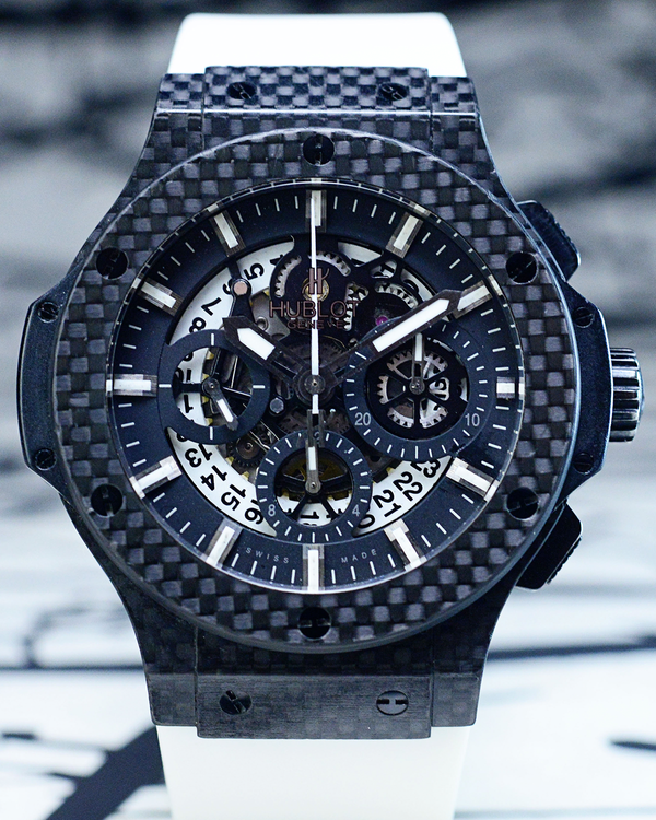 Hublot Big Bang Aero Bang 44MM Skeleton Dial Aftermarket Rubber Strap (311.QX.1124.RX)