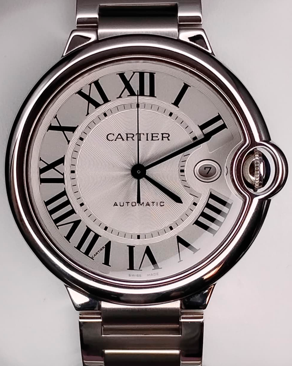 2015 Cartier Ballon Bleu 42MM Silver Dial Steel Bracelet (W69012Z4)