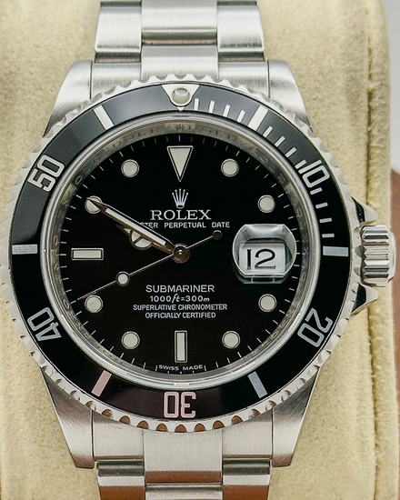 2007 Rolex Submariner Date 40MM Black Dial Oyster Bracelet (16610)