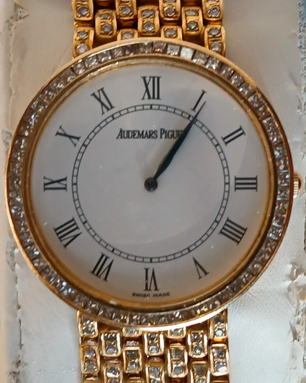 Audemars Piguet Ultra Thin 32MM White Dial Yellow Gold Bracelet (1479)