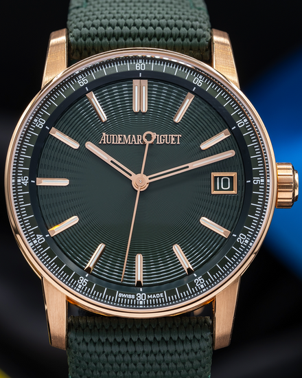 2025 Audemars Piguet Code 11.59 41MM Green Dial Textile Strap (15210OR.OO.A056KB.01)