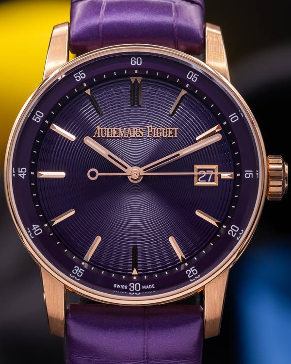 2024 Audemars Piguet Code 11.59 38MM Purple Dial Leather Strap (77410OR.OO.A623CR.01)