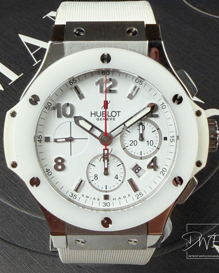 2016 Hublot Big Bang 44MM White Dial Rubber Strap (301.SE.230.RW)