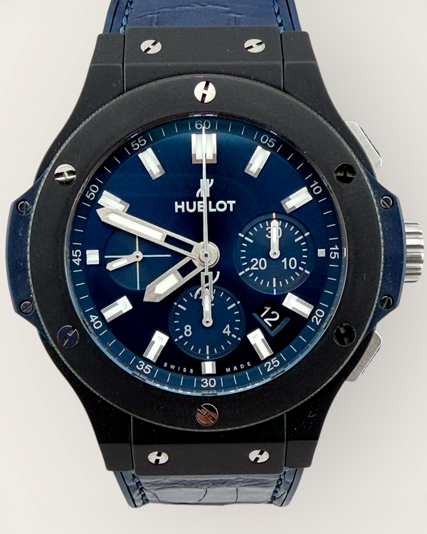 2021 Hublot Big Bang 44MM Blue Dial Leather Strap (301.C1.7170.LR)