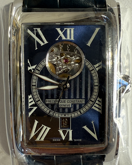 No Reserve - 2024 Frederique Constant Classics 47MM Blue Dial Leather Strap (FC-315DNS4C26)