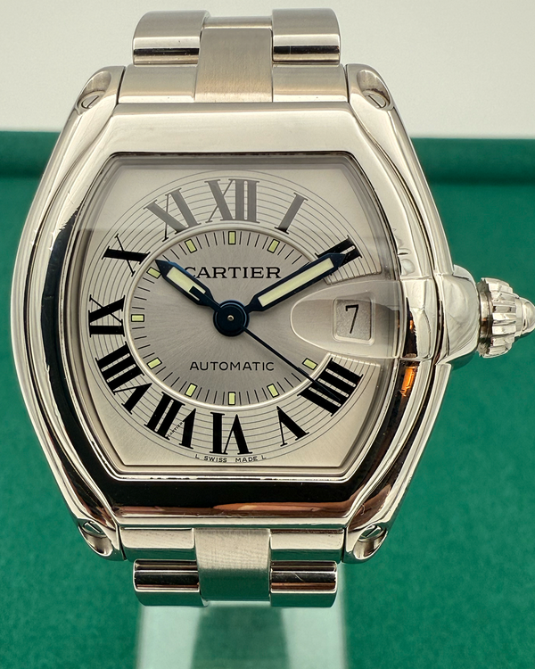Cartier Roadster 38.5MM Silver Dial Steel Bracelet (2510)