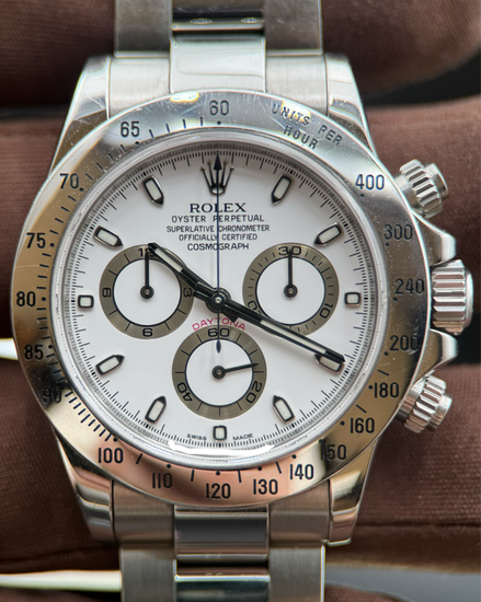 2010 Rolex Cosmograph Daytona 40MM White Dial Oyster Bracelet (116520)