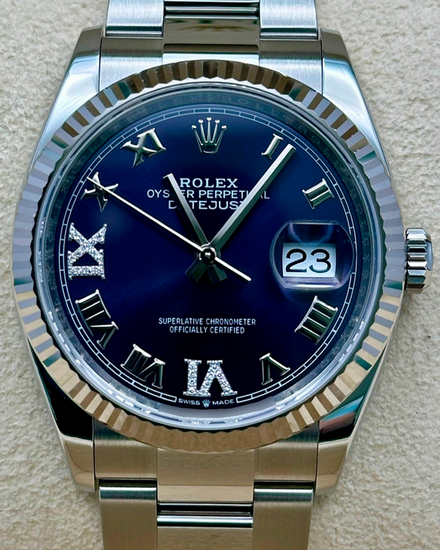 2021 Rolex Datejust 36MM Blue Dial Oyster Bracelet (126234)