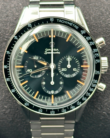 2025 Omega Speedmaster Anniversary Series "The First Omega In Space" 39.7MM Blue Dial Steel Bracelet (310.30.40.50.06.001)