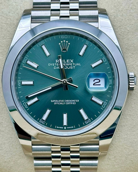 2025 Rolex Datejust 41MM Green Dial Jubilee Bracelet (126300)