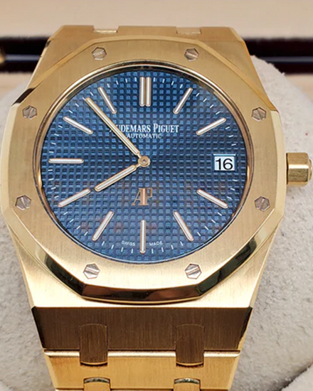 Audemars Piguet Royal Oak Jumbo Extra Thin 39MM Blue Dial Yellow Gold Bracelet (15202BA.O.0944BA.01)