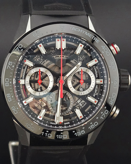 2024 Tag Heuer Carrera 45MM Skeleton Dial Rubber Strap (CBG2A10.FT6168)