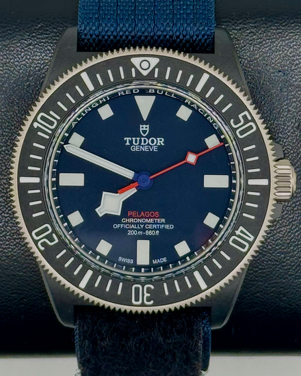 No Reserve - 2025 Tudor Pelagos FXD "Alinghi Red Bull Racing" 42MM Blue Dial Textile Strap (25707KN)