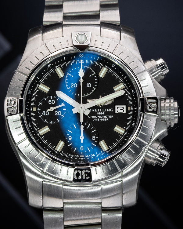 Breitling Avenger 43MM Black Dial Steel Bracelet (A13385)