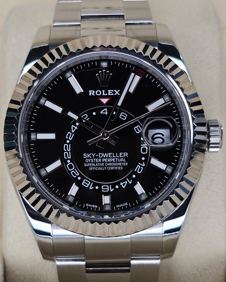 2019 Rolex Sky-Dweller 42MM Black Dial Oyster Bracelet (326934)
