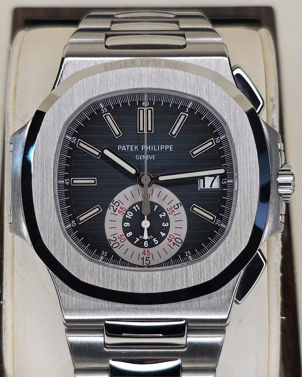 2008 Patek Philippe Nautilus 40.5MM Blue Dial Steel Bracelet (5980/1A-001)