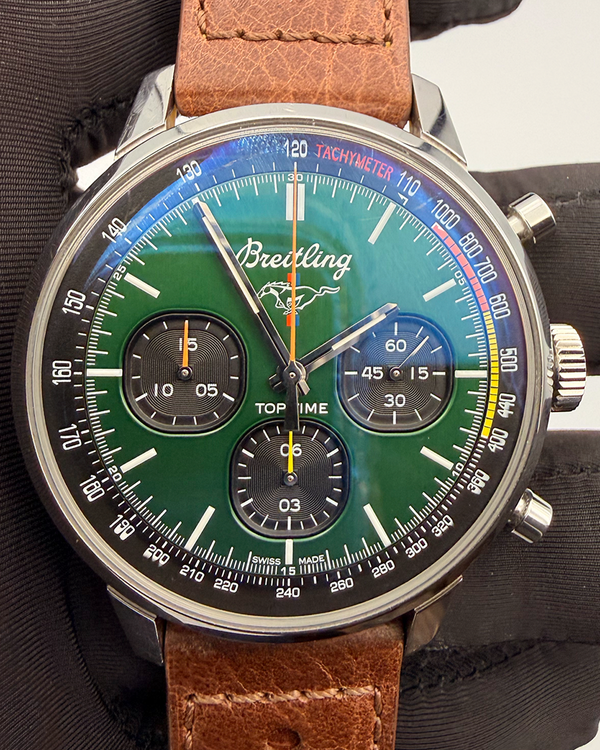 2023 Breitling Top Time "Ford Mustang" 42MM Green Dial Leather Strap (A253101A1L1X1)