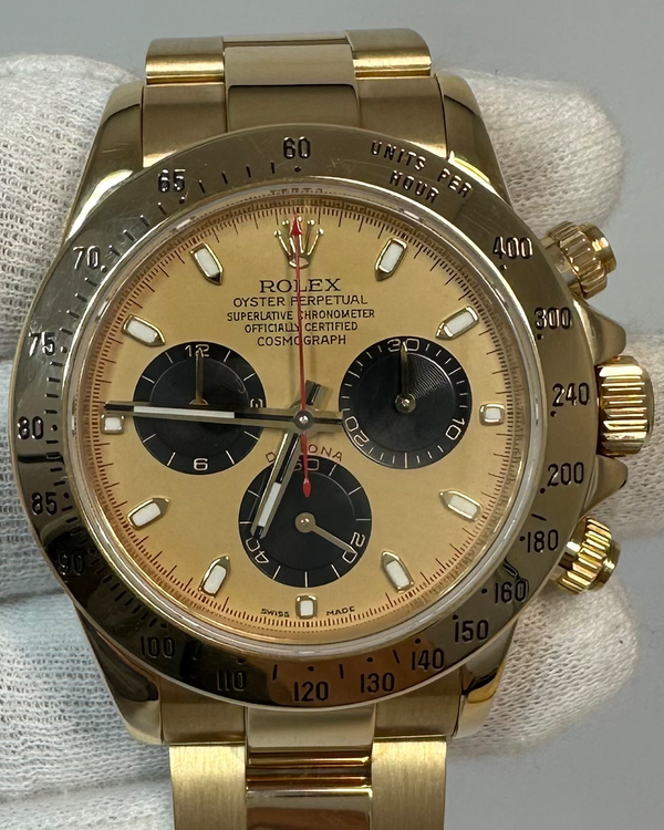 Rolex Cosmograph Daytona "Paul Newman" 40MM Champagne Dial Yellow Gold Oyster Bracelet (116528)