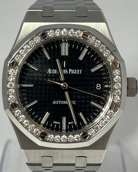 Audemars Piguet Royal Oak Lady 37MM Black Dial Steel Bracelet (15451ST.ZZ.1256ST.01)