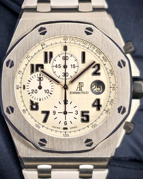 2008 Audemars Piguet Royal Oak Offshore 42MM White Dial Rubber Strap (26170ST.OO.D091CR.01)