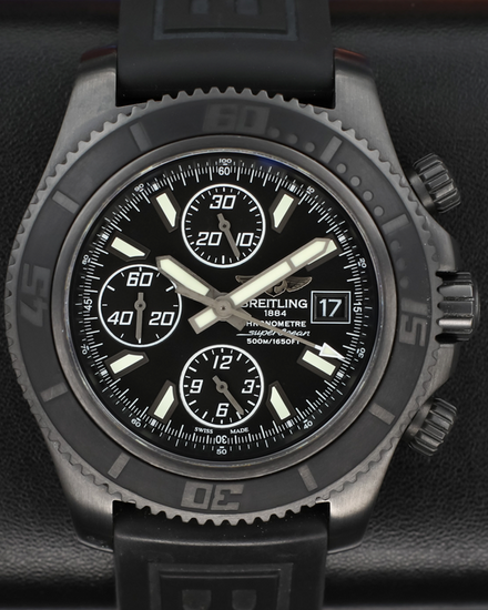 Breitling Superocean Chronograph II L.E. 44MM Black Dial Rubber Strap (M13341B7/BD11)