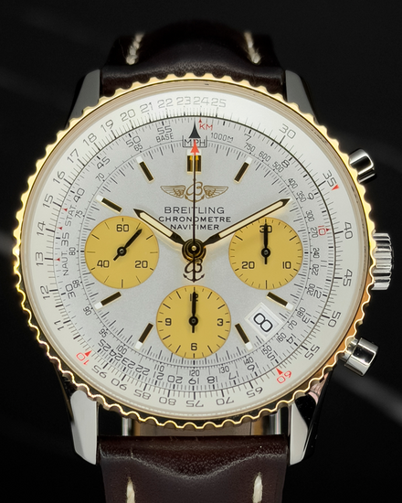 2004 Breitling Navitimer 42MM Silver Dial Leather Strap (D23322)