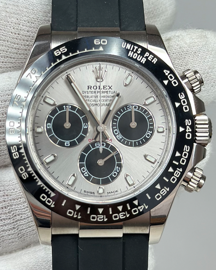 2022 Rolex Cosmograph Daytona 40MM Silver Dial Oysterflex Strap (116519LN)