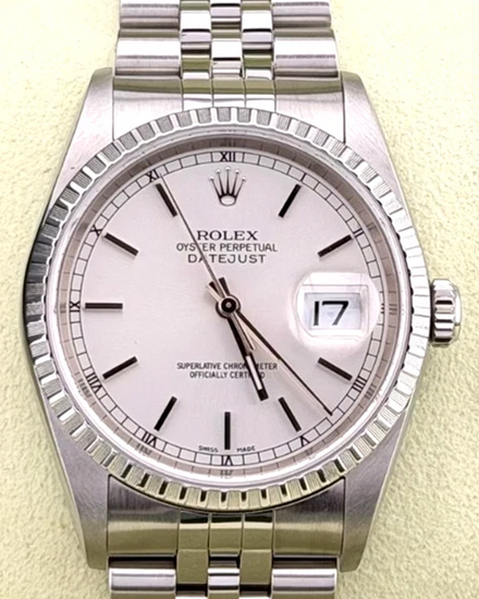 2004 Rolex Datejust 36MM Silver Dial Jubilee Bracelet (16220)