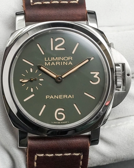 2018 Panerai Luminor Marina 8 Days L. E. 44MM Green Dial Leather Strap (PAM00911)
