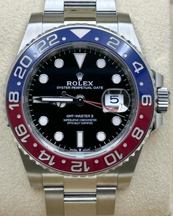 Rolex GMT-Master II "Pepsi" 40MM Black Dial Oyster Bracelet (126710BLRO)