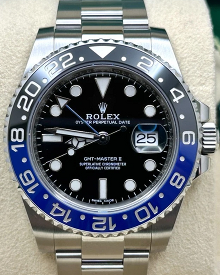 2020 Rolex GMT-Master II "Batman" 40MM Black Dial Oyster Bracelet (116710BLNR)