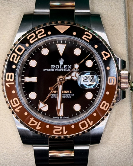 2023 Rolex GMT-Master II "Rootbeer" 40MM Black Dial Two-Tone Oyster Bracelet (126711CHNR)