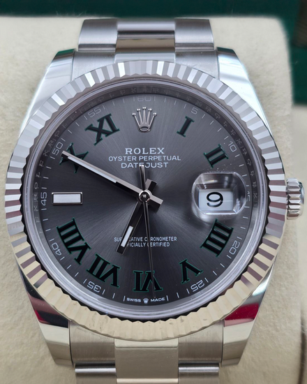 2025 Rolex Datejust "Wimbledon" 41MM Slate Dial Oyster Bracelet (126334)