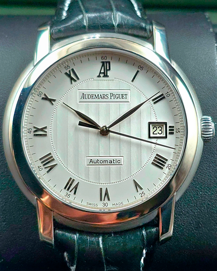 Audemars Piguet Jules 39MM White Dial Leather Strap (15120BC.OO.A002CR.01)