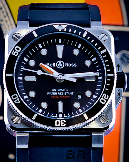 Bell & Ross BR 03-92 Diver 42MM Black Dial Rubber Strap (BR0392-D-BL-ST/SRB)