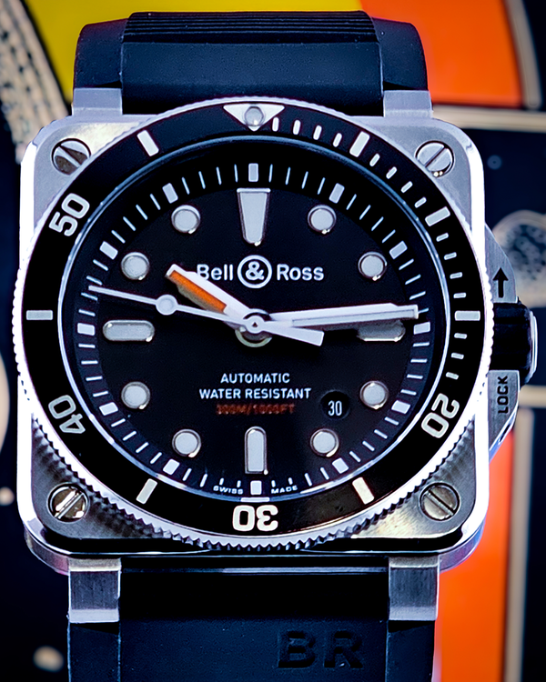 Bell & Ross BR 03-92 Diver 42MM Black Dial Rubber Strap (BR0392-D-BL-ST/SRB)