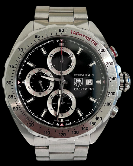 No Reserve - 2017 Tag Heuer Formula 1 44MM Black Dial Steel Bracelet (CAZ2010.BA0876)