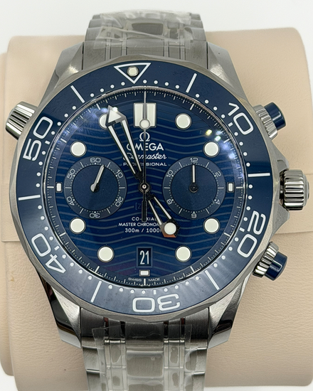 2022 Omega Seamaster Diver 300M Chronograph 44MM Blue Dial Steel Bracelet (210.30.44.51.03.001)